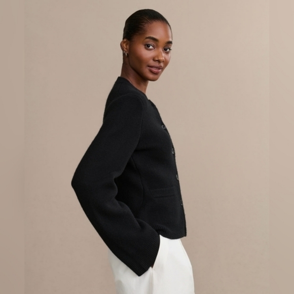 NWT Jenni Kayne Cooper Cardigan Sweater Black Medium - Picture 12 of 12